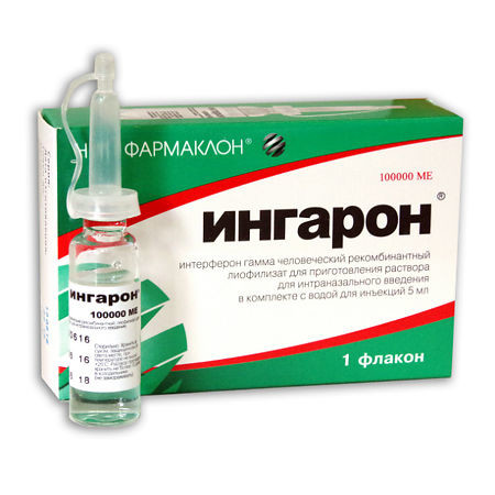 Ингарон лиофилизат д/интраназ. введ. 100000 МЕ купить в Твери по цене от 266 рублей