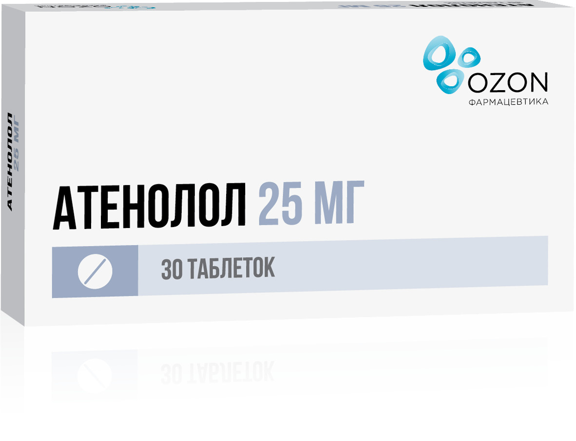 Атенолол Озон таблетки 25мг №30 купить в Москве по цене от 33 рублей