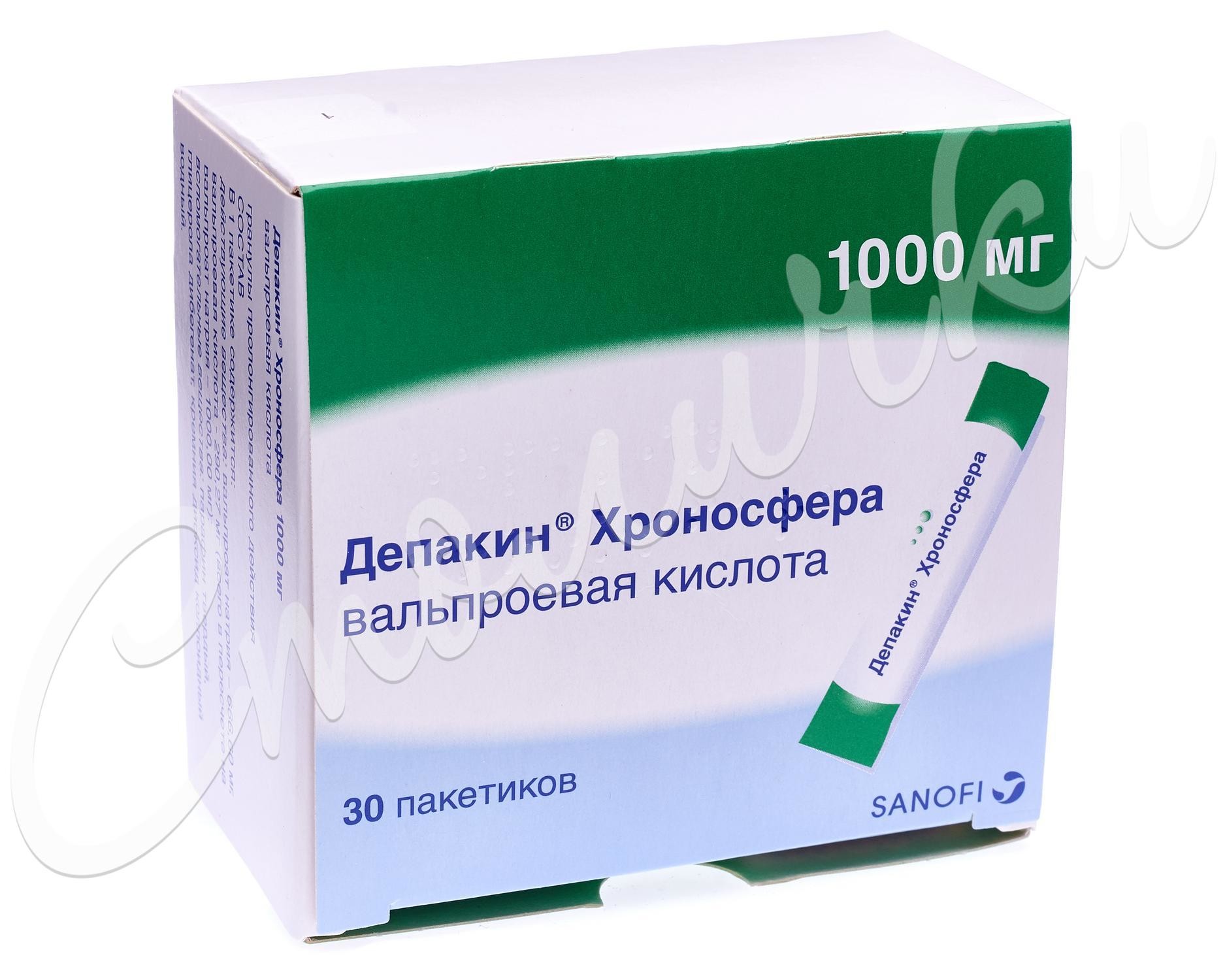 Депакин Хроносфера гранулы пролонгированные 1000мг №30 купить в Воронеже по  цене от 0 рублей