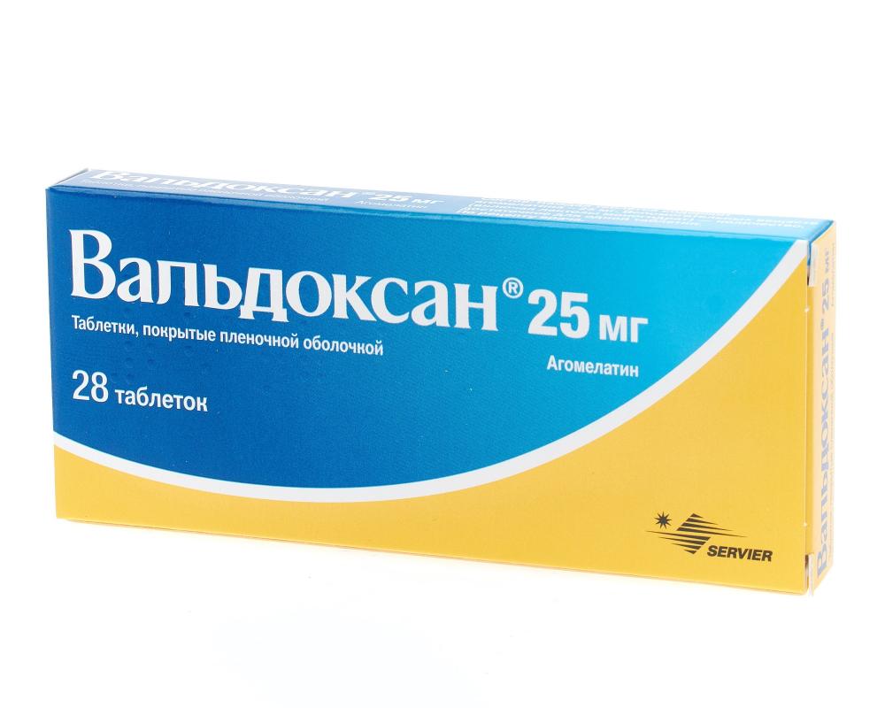 Вальдоксан таблетки 25мг №28 купить в Москве по цене от 1554 рублей