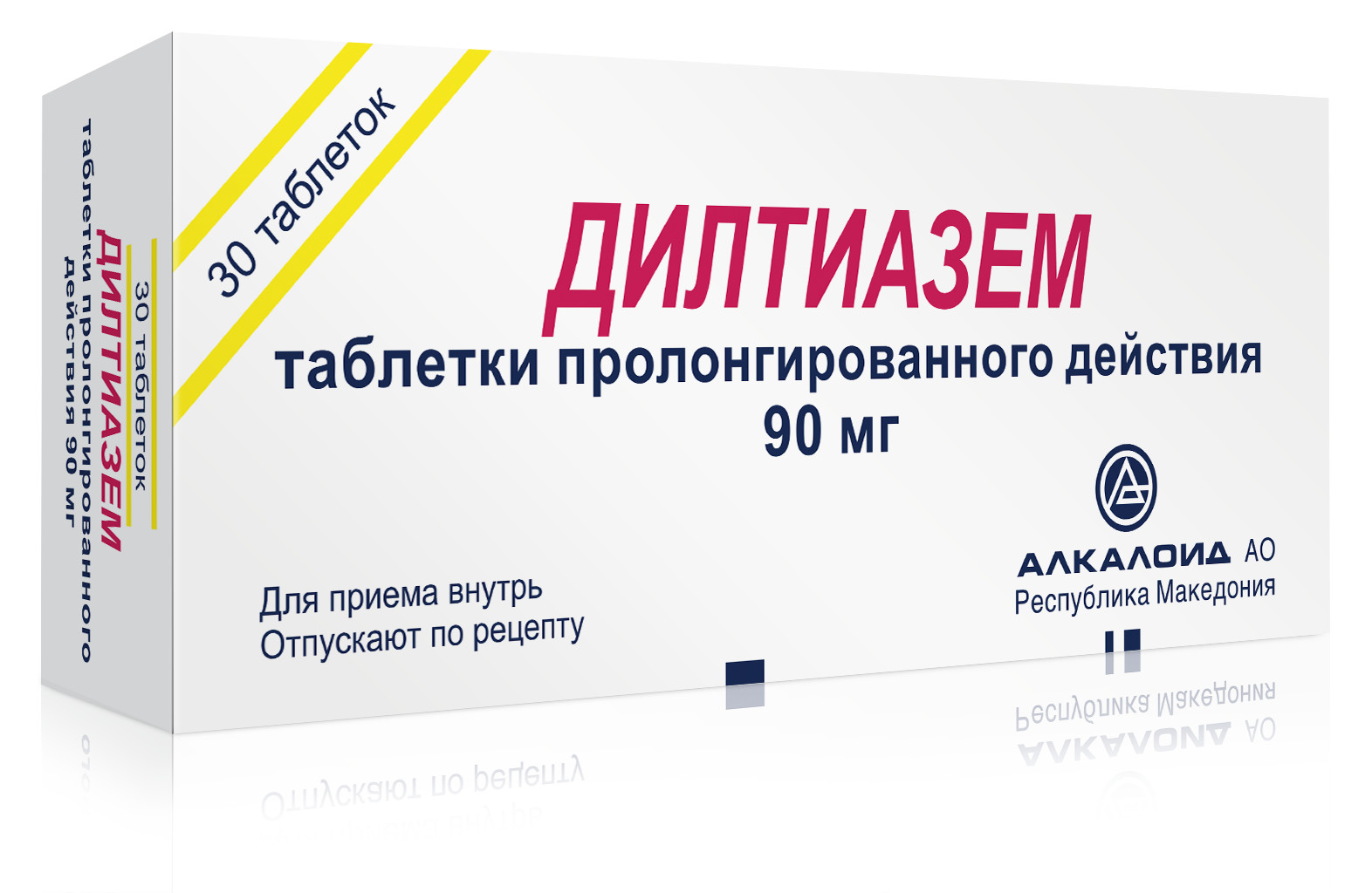 Дилтиазем Алкалоид таблетки 90мг №30 купить в Домодедово по цене от 166  рублей