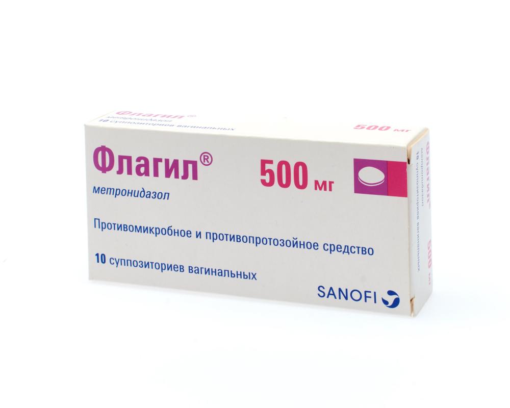 Флагил суппозитории вагинальные 500мг №10 купить в Москве по цене от 922  рублей