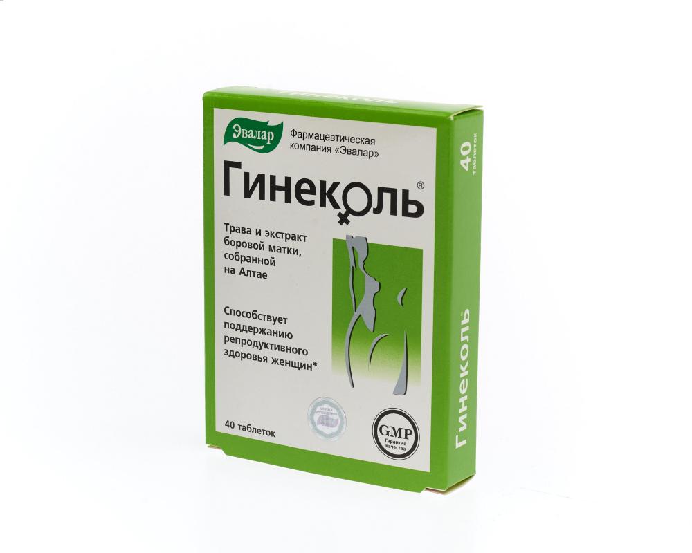 Гинеколь таблетки покрытые оболочкой 240мг Эвалар №40 купить в Москве по  цене от 385 рублей