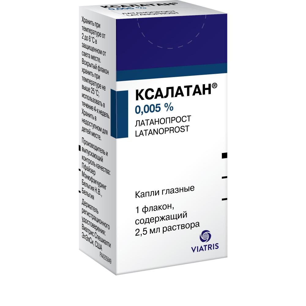 Ксалатан капли глазные 0,005% 2,5мл купить в Москве по цене от 757 рублей