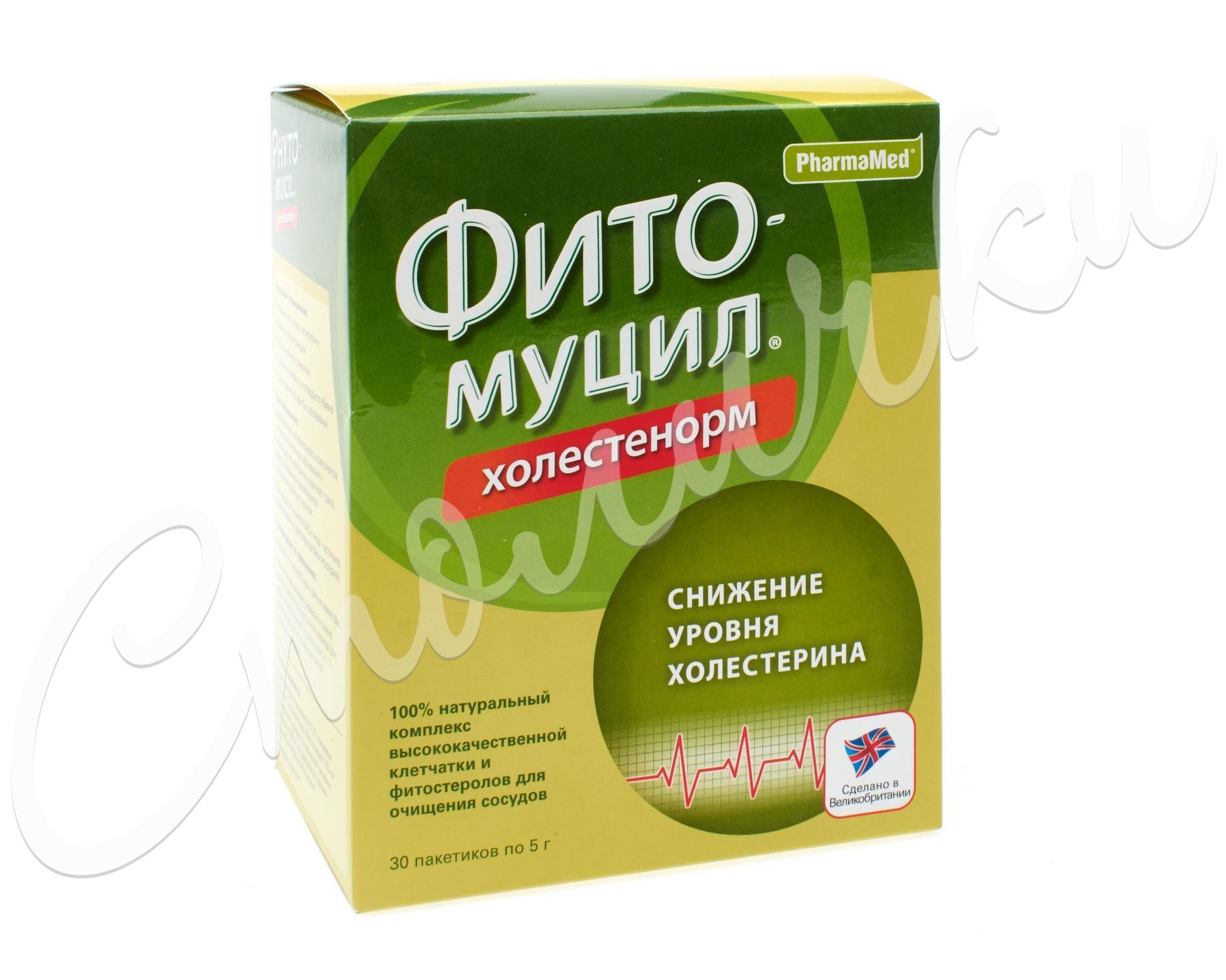 Фитомуцил Холестенорм порошок пакет 5г №30 купить в Москве по цене от 943  рублей