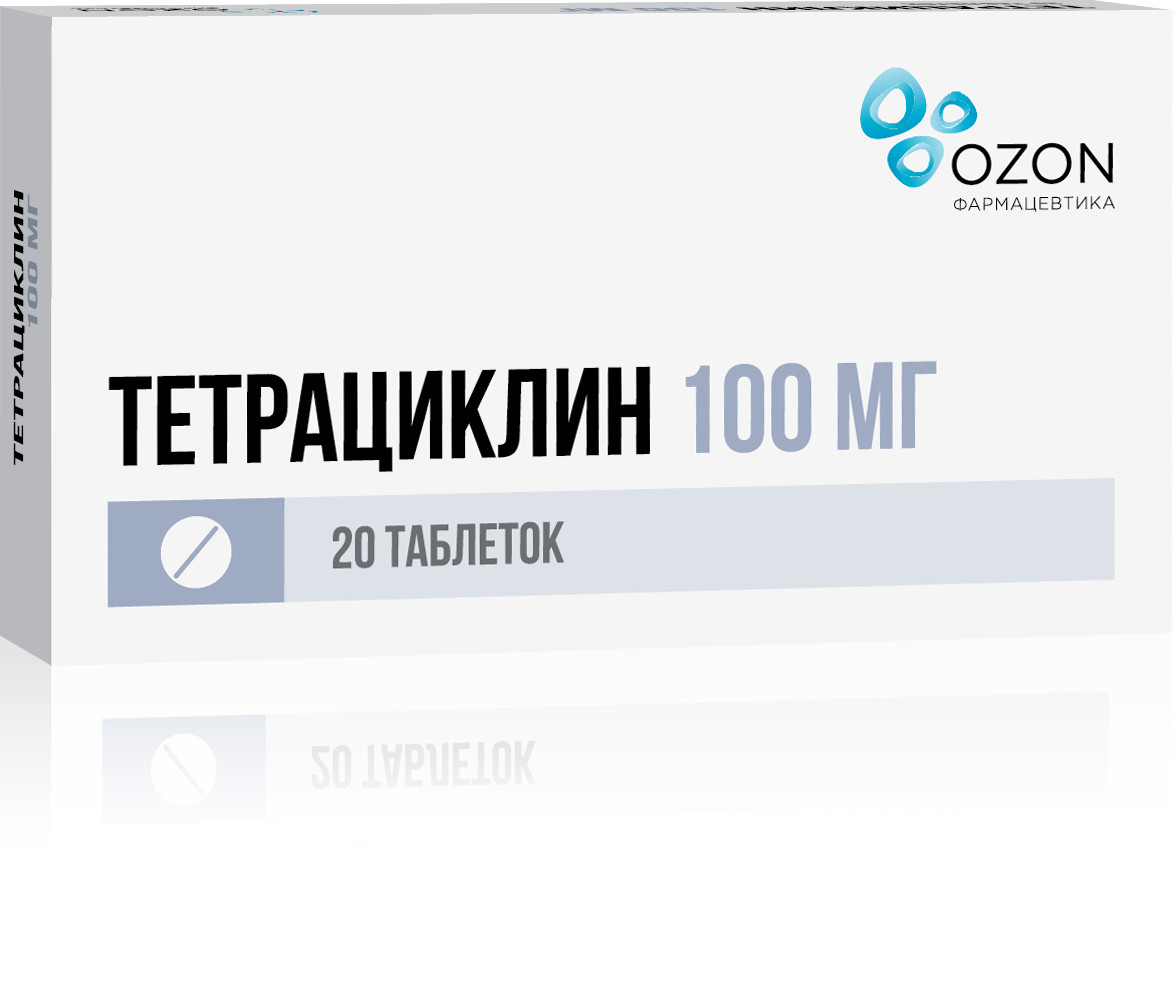 Тетрациклин Озон таблетки покрытые оболочкой 100мг №20 купить в Столбовой  по цене от 84 рублей