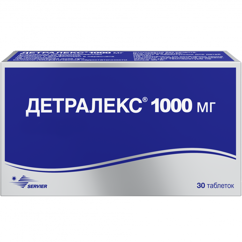 Детралекс таблетки 1000мг №30 купить в Сергиевом Посаде по цене от 1768  рублей