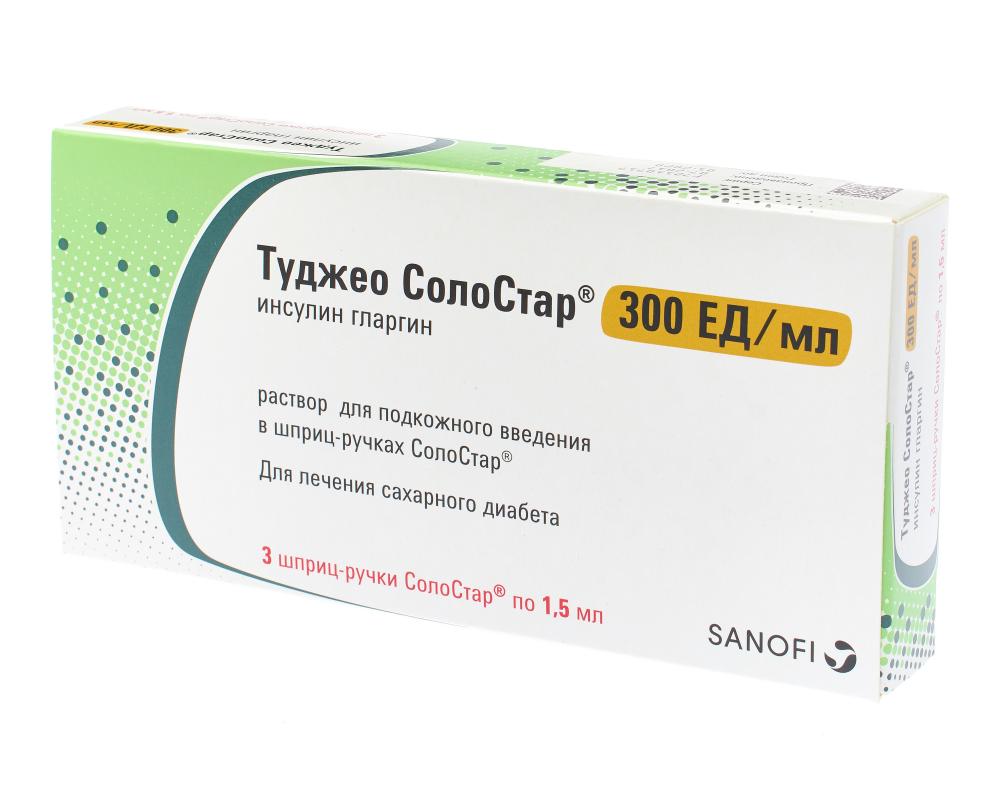 Туджео СолоСтар раствор подкожно 300МЕ/мл 1,5мл шприц-ручка №3 купить в  Москве по цене от 2814.5 рублей