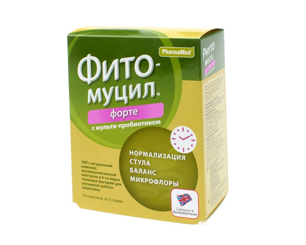 Фитомуцил Сорбент Форте порошок пакет 5г №10 купить в Москве по цене от 467  рублей