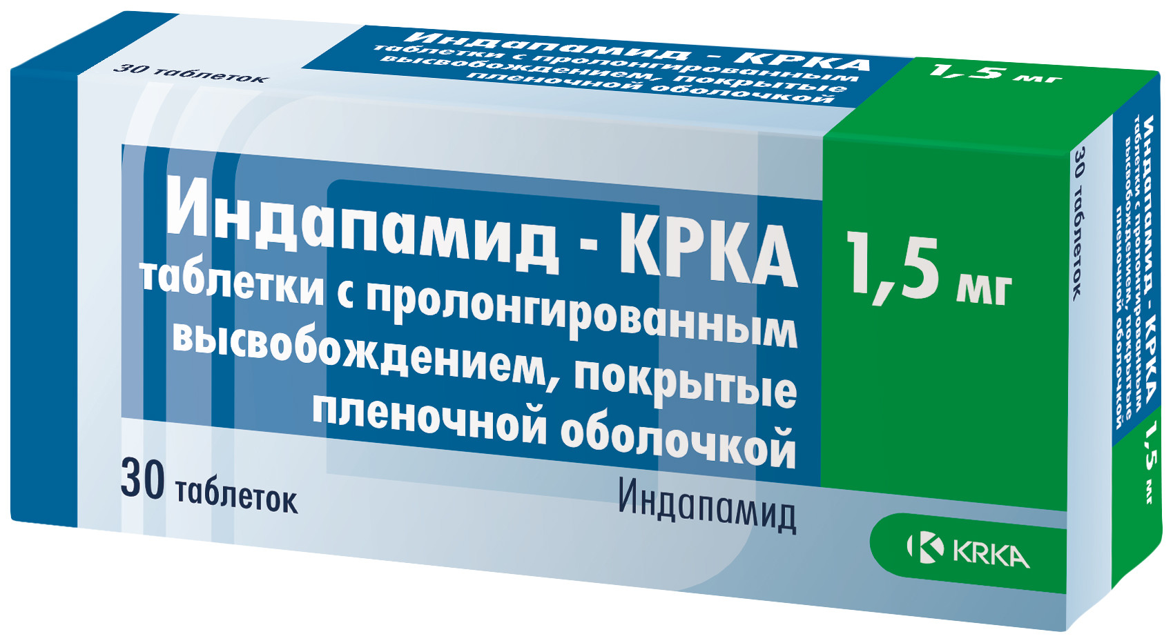 Индапамид-КРКА таблетки пролонгированные 1,5мг №30 купить в Москве по цене  от 131 рублей