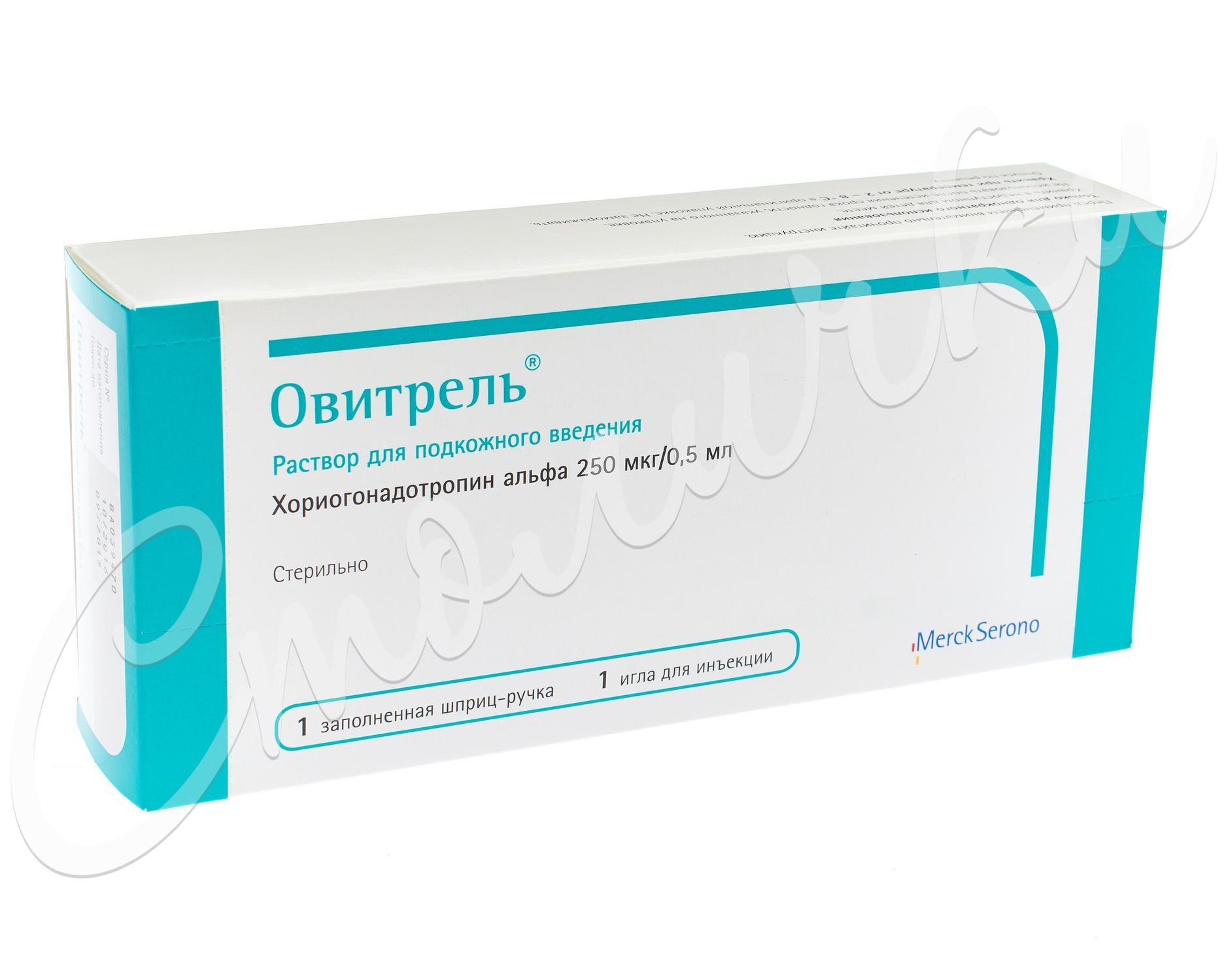 Овитрель раствор подкожно 250мкг/0,5мл шприц №1 купить в Москве по цене от  5625 рублей