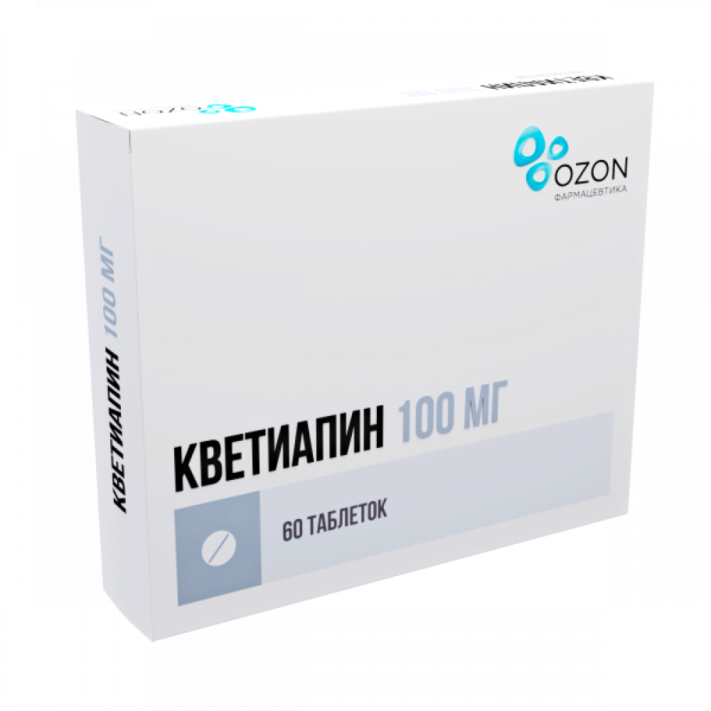 Кветиапин Озон таблетки покрытые оболочкой 100мг №60 купить в Кудрово по  цене от 926.5 рублей