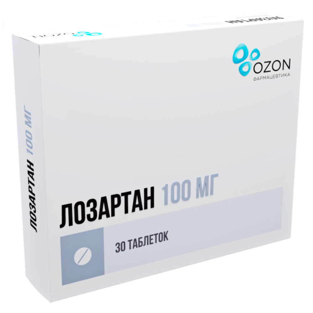 Лозартан Озон таблетки покрытые оболочкой 100мг №30 купить в Москве по цене  от 167.5 рублей