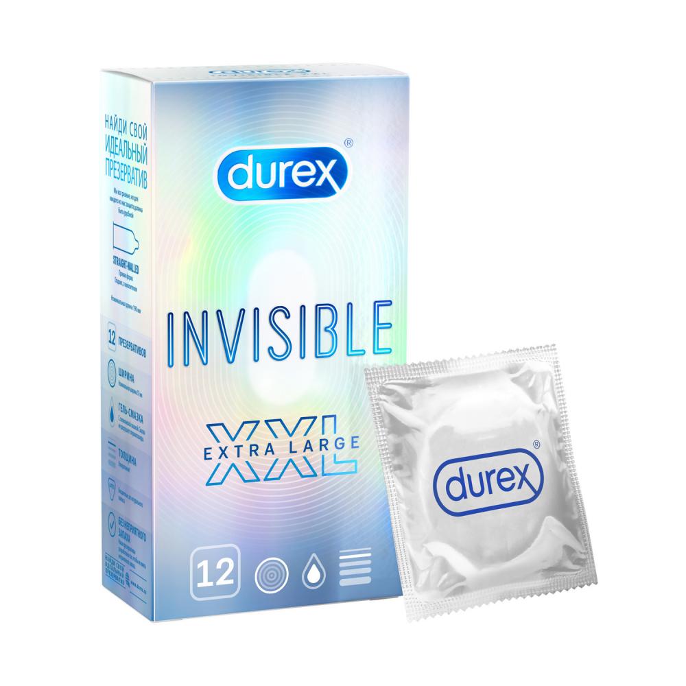 Дюрекс презервативы Invisible (ультратонкие) XXL №12 купить в Кулебаки по  цене от 977 рублей