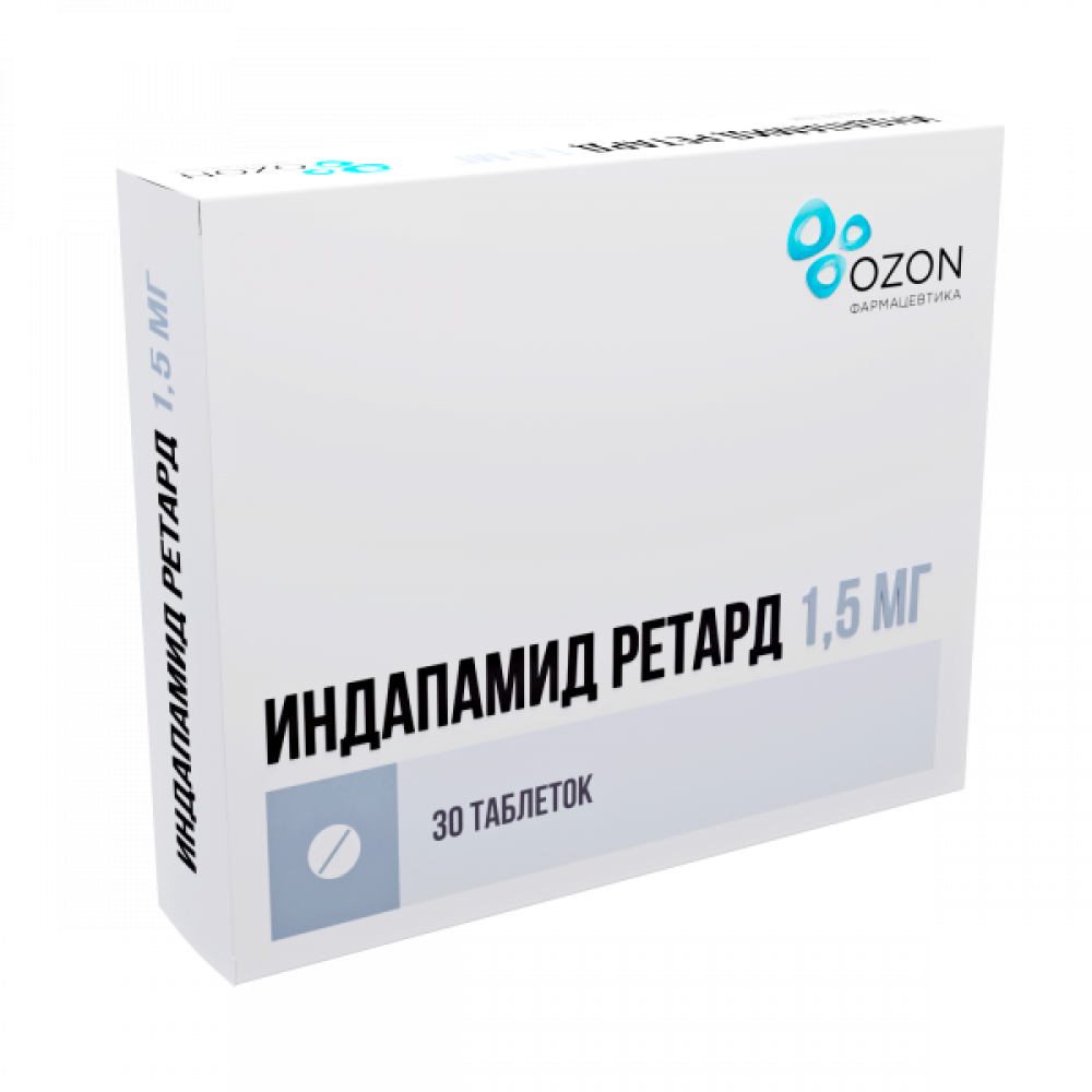 Индапамид ретард таблетки Озон покрытые оболочкой 1,5мг №30 купить в Москве  по цене от 56 рублей