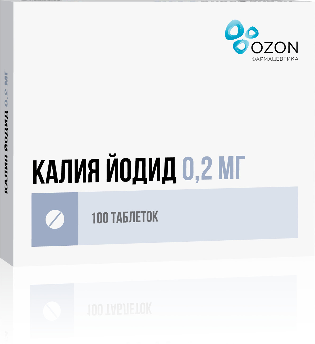 Калия йодид Озон таблетки 200мкг №100 купить в Шатуре по цене от 130 рублей