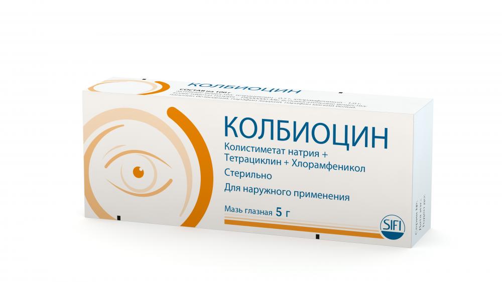 Колбиоцин мазь глазная 5г   по цене от 358 рублей