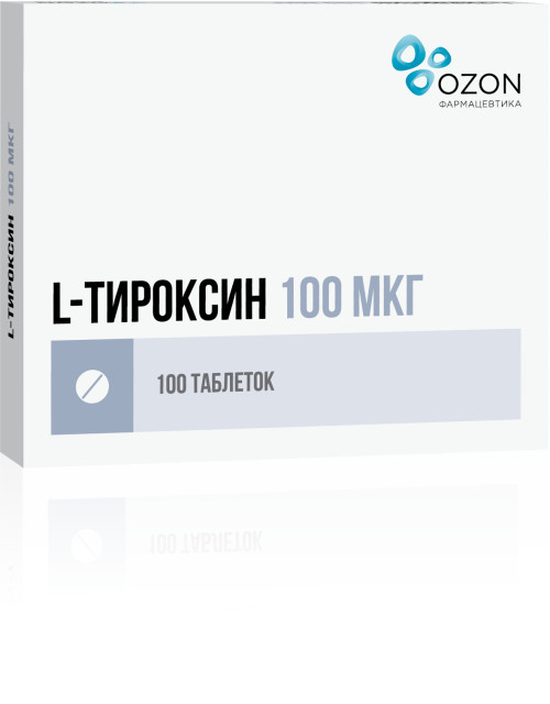 Л-Тироксин Озон таблетки 100мкг №100 купить в Москве по цене от 131 рублей