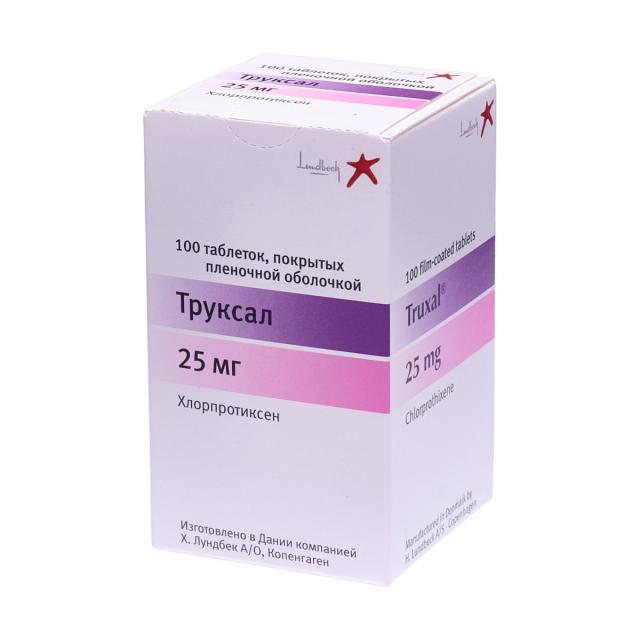 Труксал (Хлорпротиксен) таблетки 25мг №100 купить в Туле по цене от 957 рублей
