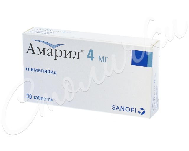 Амарил таблетки 4мг №30 купить в Жуковском по цене от 1732 рублей