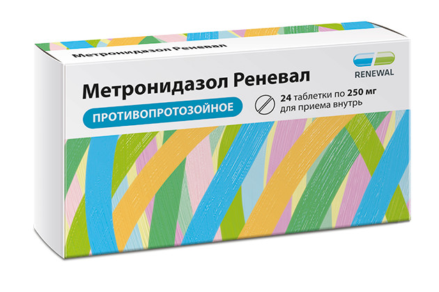Метронидазол Реневал таблетки 250мг №24 купить в Новомосковске по цене от 109 рублей