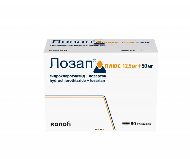 Лозап плюс таблетки покрытые оболочкой 12,5мг+50мг №60 купить в Москве по цене от 811 рублей