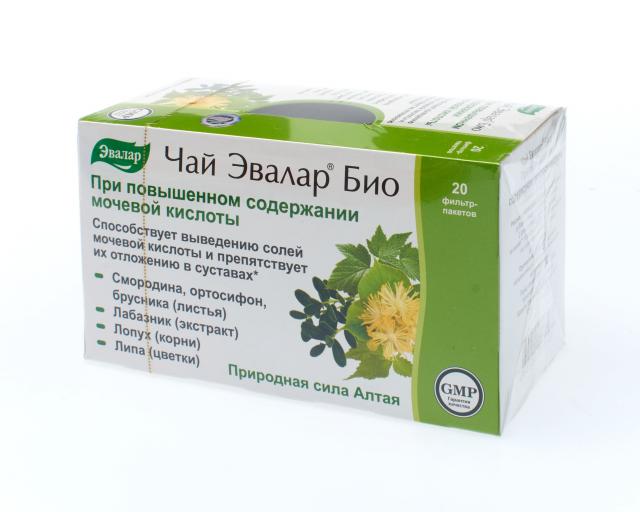 Эвалар Био чай при повышенном содержании мочевой кислоты 1,5г №20 ...