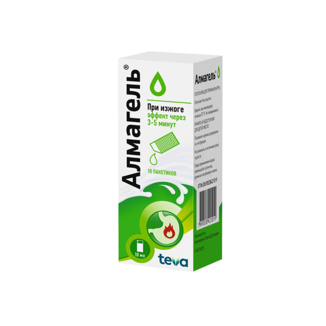 Алмагель суспензия внутрь саше 10мл №10 купить в Москве по цене от 375 рублей