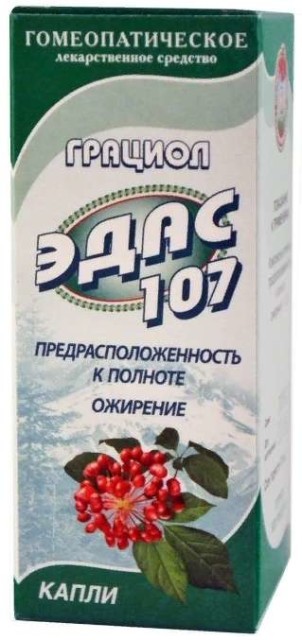 Эдас-107 Грациол (склон. к полноте) капли 25мл купить в Санкт-Петербурге по цене от 375 рублей