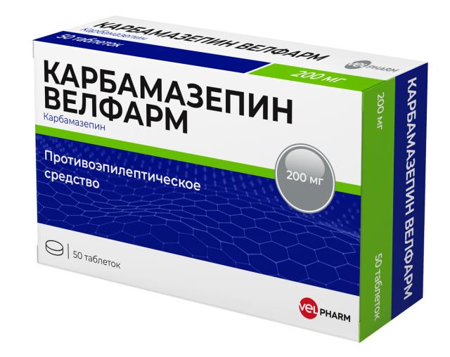 Карбамазепин Велфарм таблетки 200мг №50 купить в Нижнем Новгороде по цене от 143 рублей