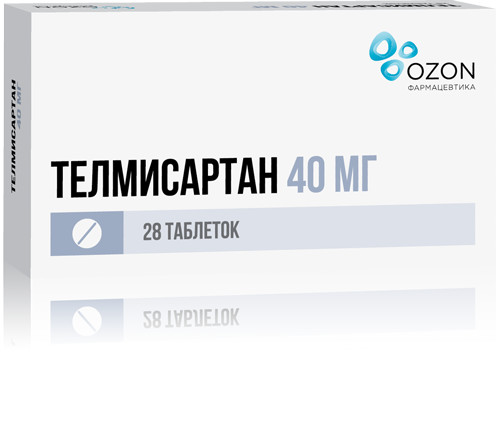 Телмисартан Озон таблетки 40мг №28 купить в Коврова по цене от 301 рублей