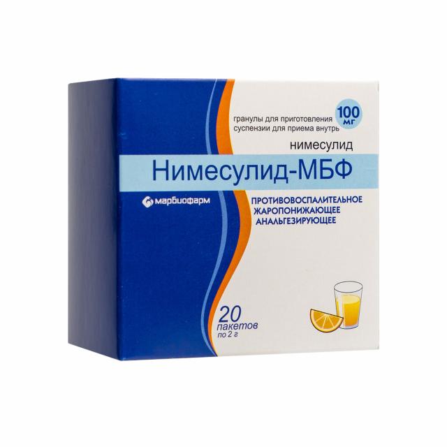 Нимесулид-МБФ гранулы для приготовления суспензии 100мг 2г №20  в .