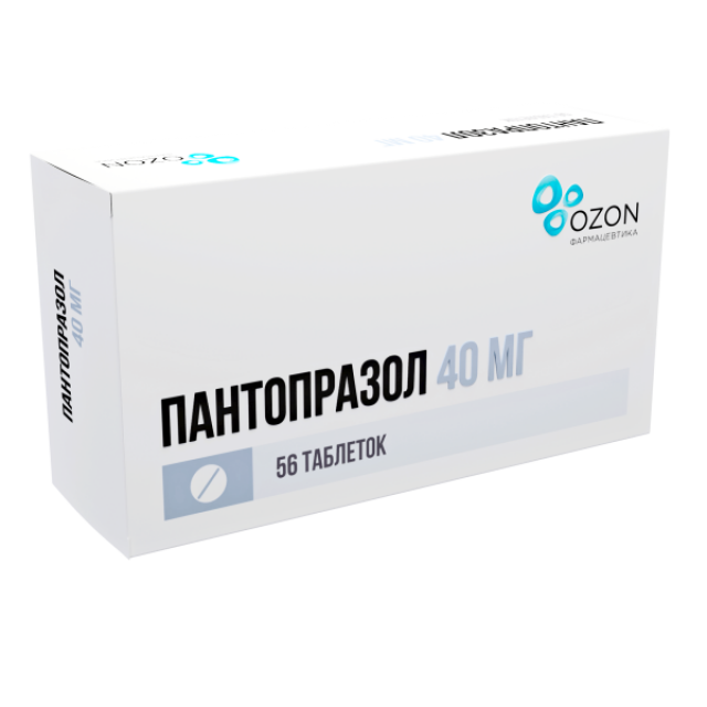 Пантопразол Озон таблетки покрытые оболочкой 40мг №56 купить в Москве по цене от 614 рублей