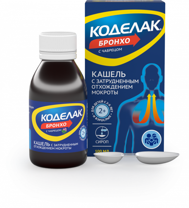 Коделак Бронхо сироп с чабрецом 100мл купить в Москве по цене от 231 рублей
