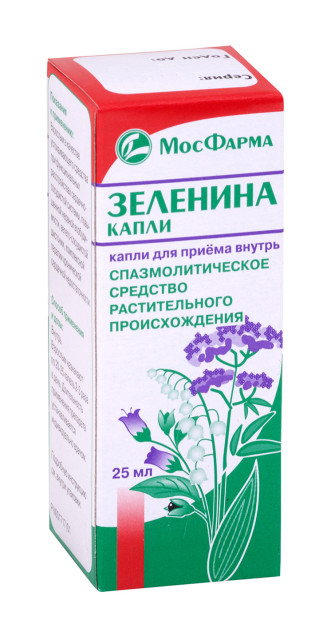 Зеленина капли внутрь 25мл купить в Сергиевом Посаде по цене от 140 рублей