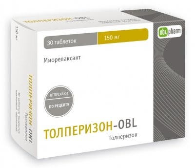 Толперизон-OBL таблетки покрытые оболочкой 150мг №30 купить в Тихвине по цене от 451 рублей