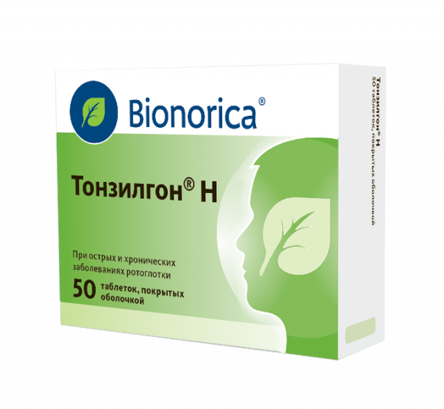 Тонзилгон Н таблетки покрытые оболочкой №50 купить в Юрьев-Польском по цене от 518 рублей