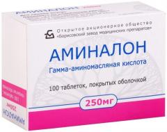 Аминалон таблетки покрытые оболочкой 250мг №100 купить в Москве по цене от 207 рублей